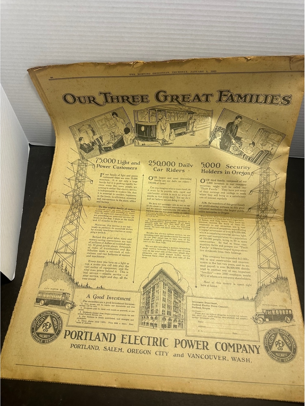 1925 Morning Oregonian New Year’s Edition Portland Oregon Newspaper - Picture 12 of 12